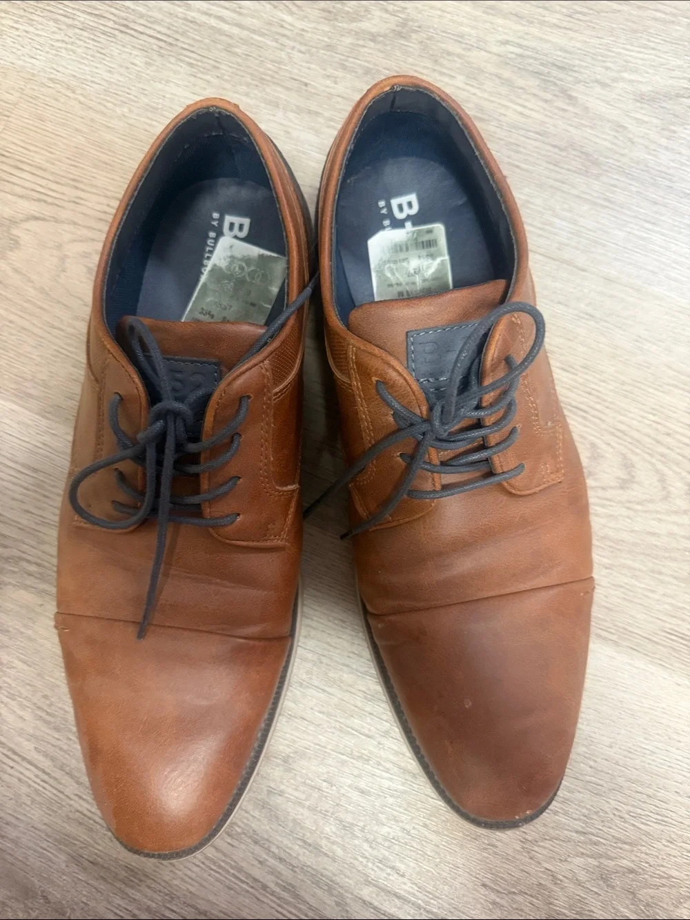 Men's Brown Leather Lace-Up Dress Shoes